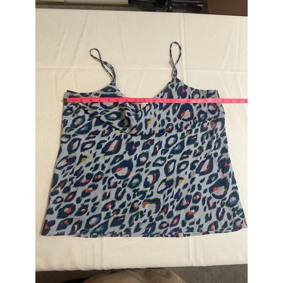 Nine West Abstract Leopard Print Cami Top - Size M - Picture 9 of 10